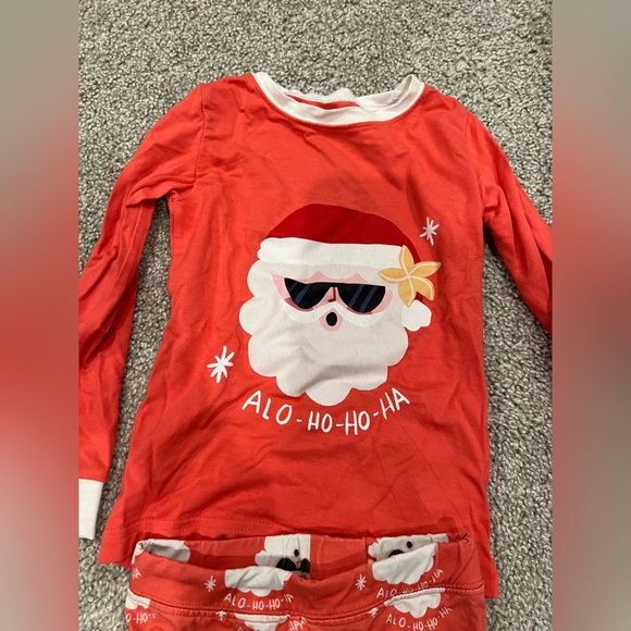 SOHA Keiki 2T Aloha Ho Ho Ho Christmas Long Sleeve Pajama Set - Picture 3 of 8